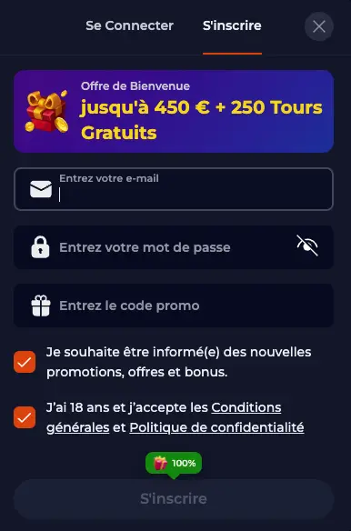 Nine Casino s'inscrire